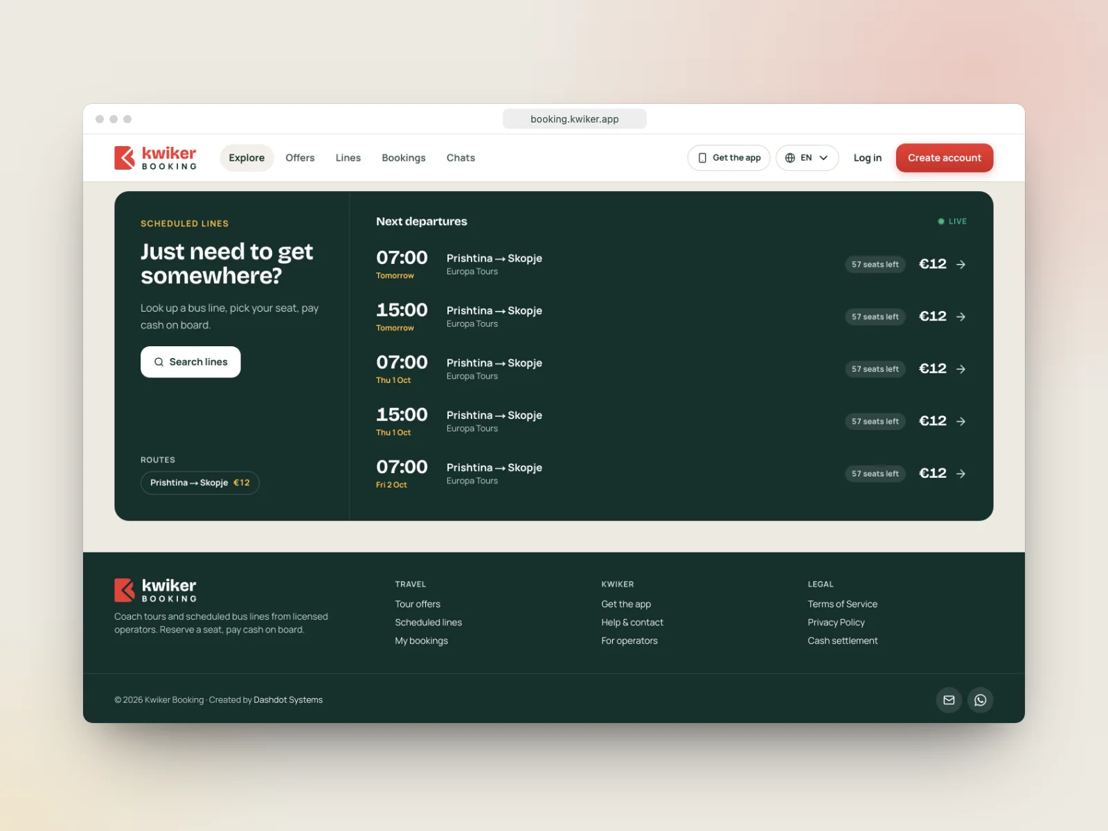 Kwiker Booking screenshot 2
